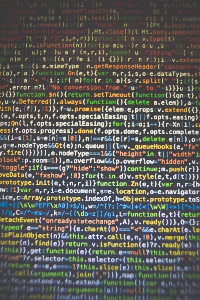 gallery-2 Vibrant code displayed on a computer screen showcasing programming and software development concepts.
